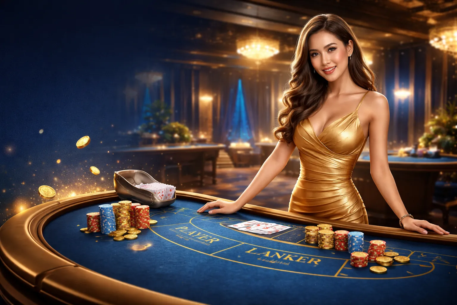 Sảnh Casino Trực Tuyến lvg788 với người chia bài thật và các trò chơi hấp dẫn